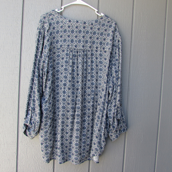 Roz & Ali Blue Blouse! Nice! - Picture 5 of 5